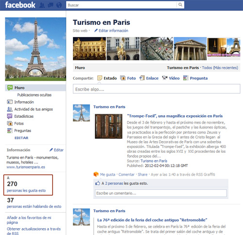 Facebook de TurismoenParis